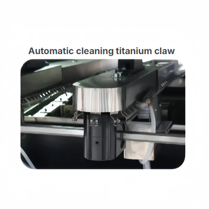 Automatic cleaning titanium claw