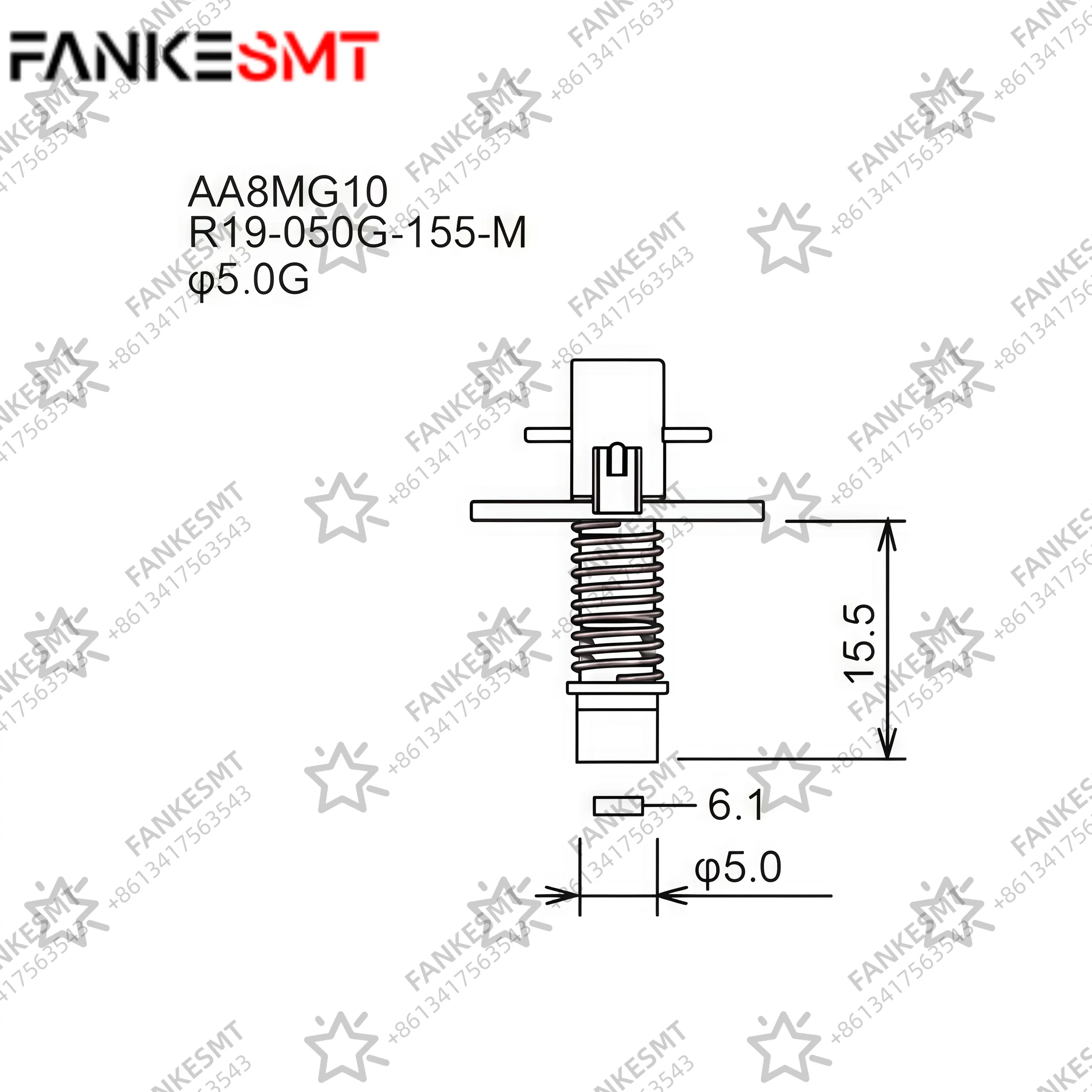 FUJI Nozzle AA8MG10 R19-050G-155-M