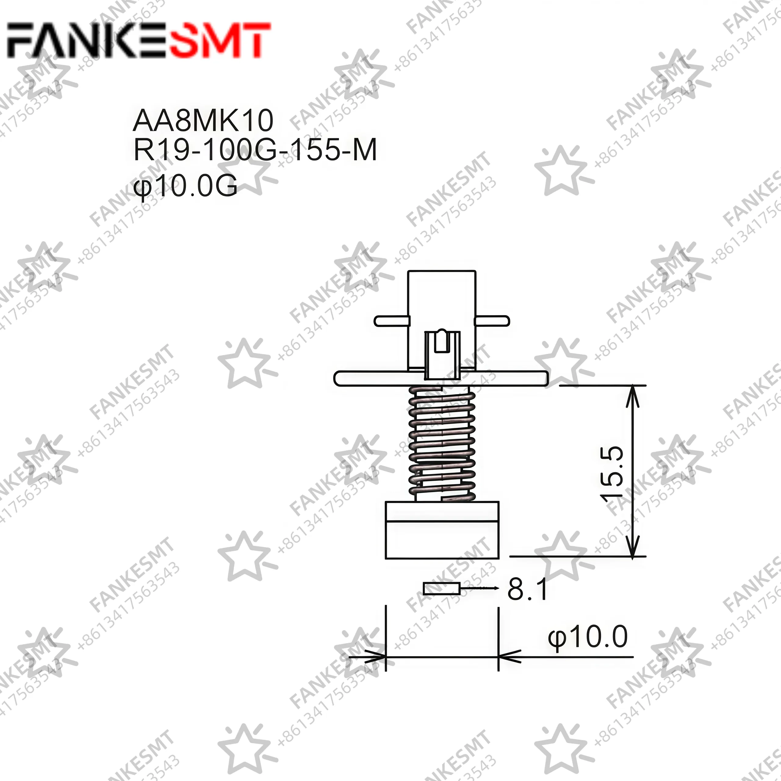 FUJI Nozzle AA8MK10 R19-100G-155-M
