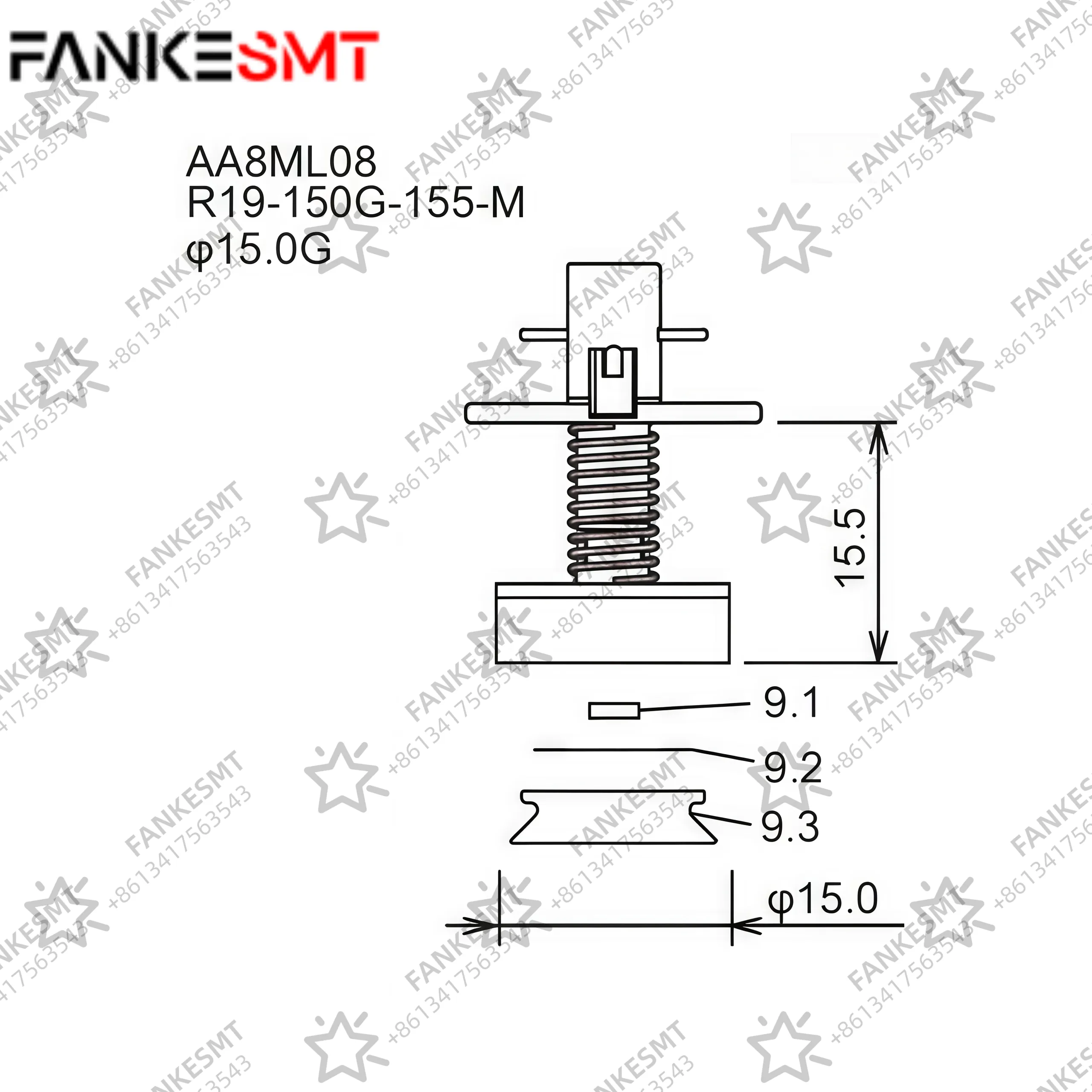 FUJI Nozzle AA8ML08 R19-150G-155-M