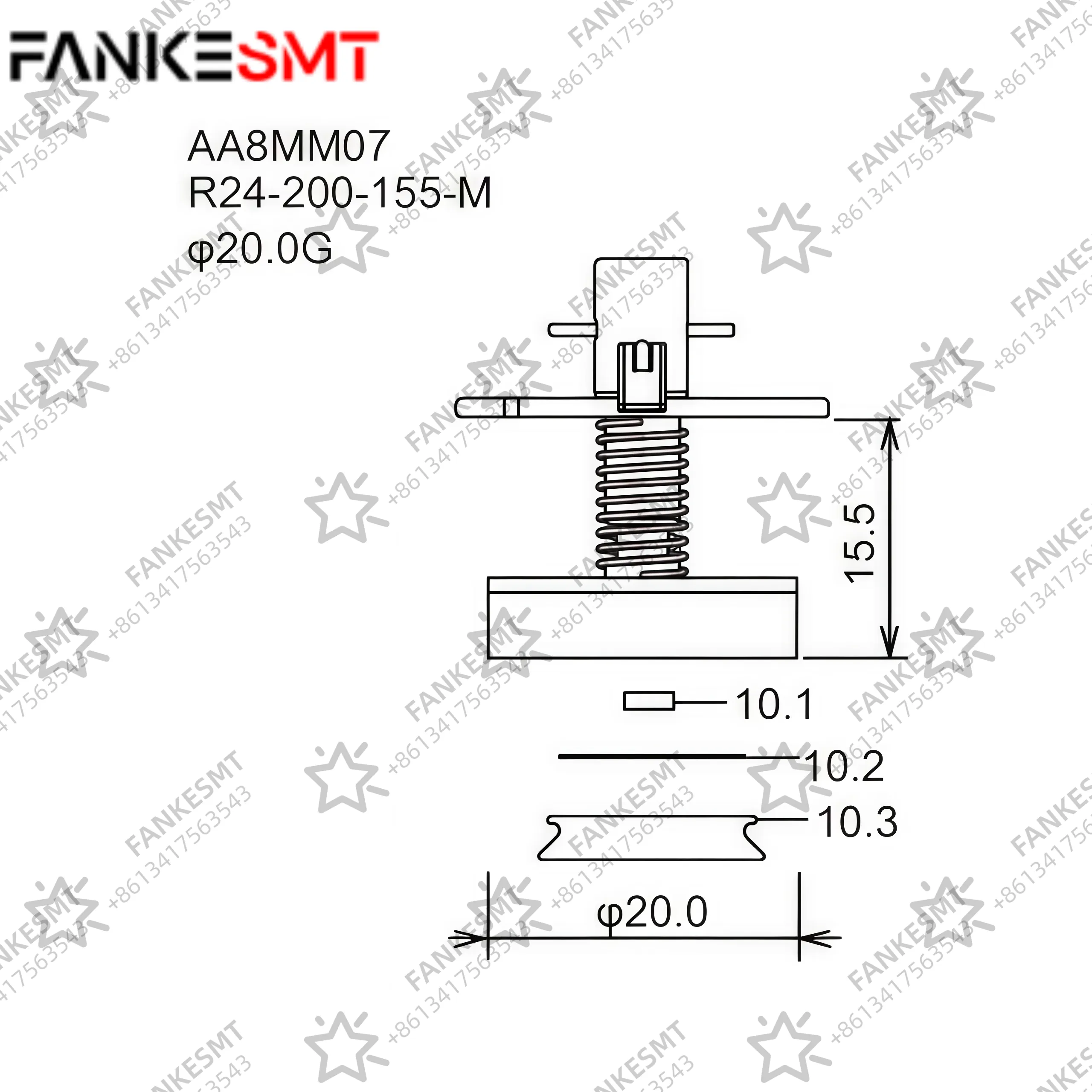 FUJI Nozzle AA8MM07 R24-200-155-M