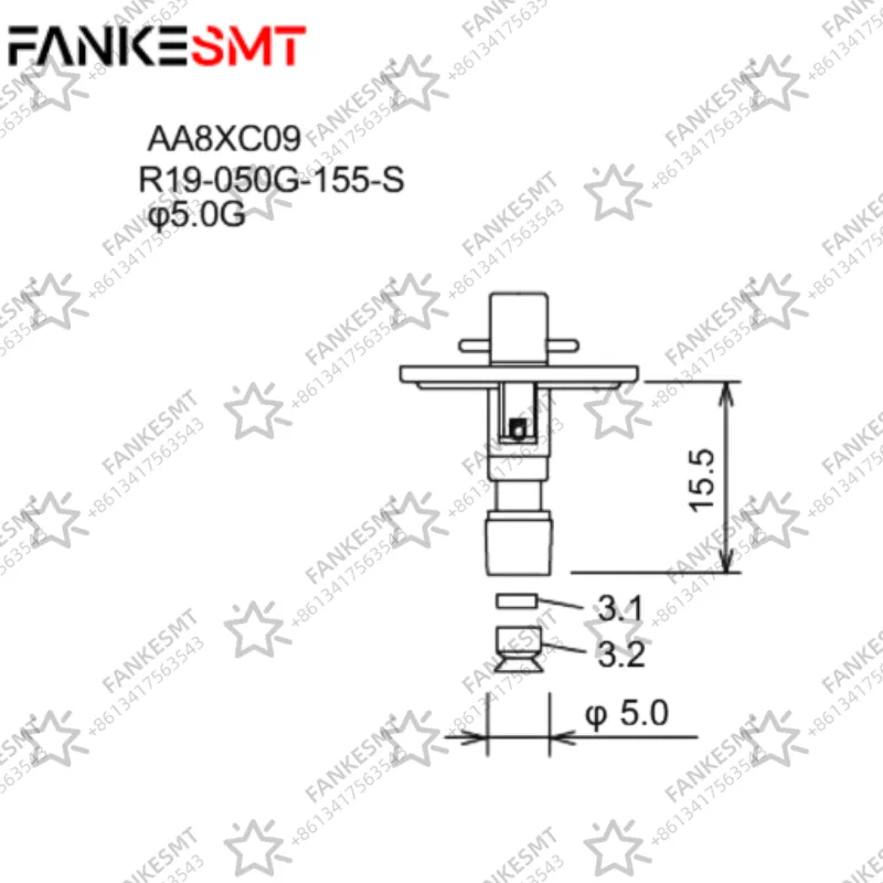 R19-050G-155-S 5.0G nozzle